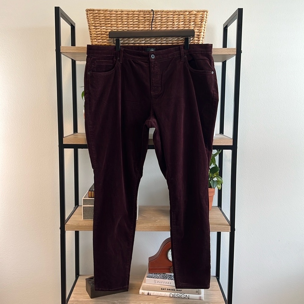 NWT Edyson Stitch Fix High-Rise Hampton Stretch Cotton Skinny Corduroy Pant, 20W